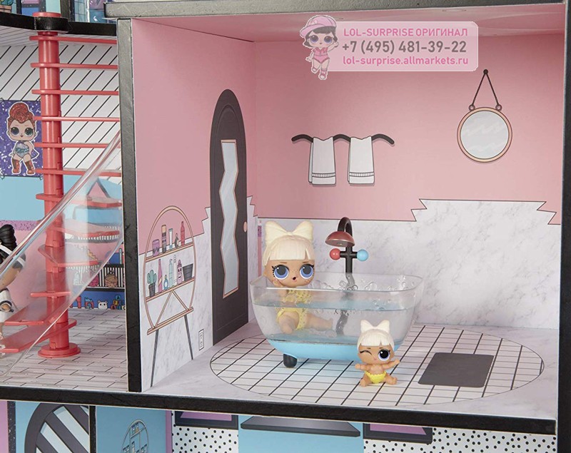 В ванной можно купать кукол Домик Lol MGA Surprise 555001