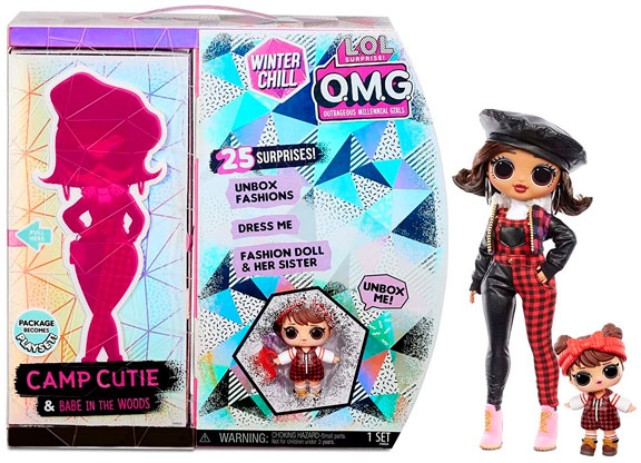 Набор LOL Surprise Кукла OMG Winter Chill Camp Cutie and Babe in the Woods 570257 оригнальная упаковка