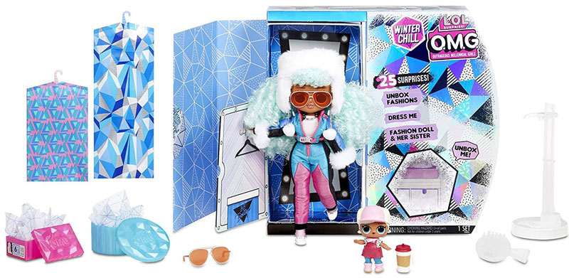 Набор LOL Surprise Кукла OMG Winter Chill Icy Gurl and Brrr B.B 570240 упаковка используется как гардеробная
