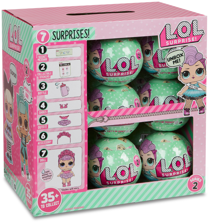 Упаковка из 9 шаров с куклами ЛОЛ Сюрприз | LOL Surprise 2 серия 2 волна