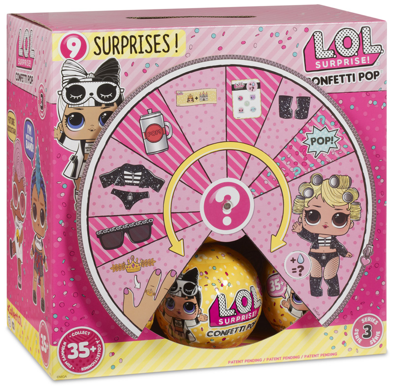 Упаковка с 9 куклами Lol Surprise Konfetti Pop 3 серия 551515