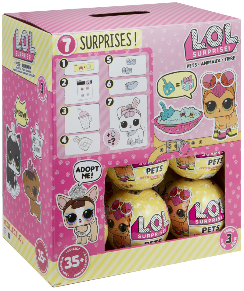 Упаковка из 9 шаров Lol Surprise MGA Pets 3 серия 549574