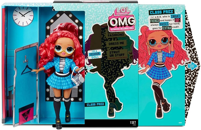 Кукла LOL Surprise OMG Class Prez Fashion Doll 567202 упаковка становится гардеробной