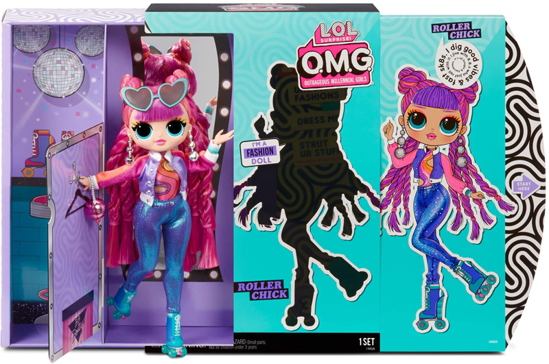 Кукла LOL Surprise OMG Roller Chik Fashion Doll 567196 упаковка становится гардеробной